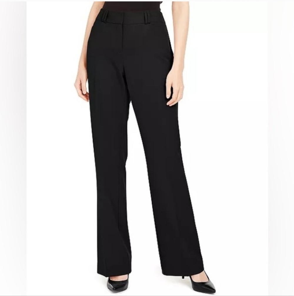 Alfani Womens Solid Casual Trouser Pants Essential Tummy Control 14 P